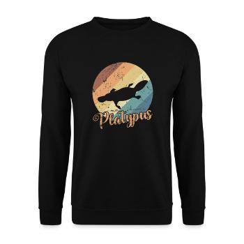 Platypus platypus Australia Outback - Unisex Sweatshirt - black - Front - Alina (178cm) & Michal (187cm)