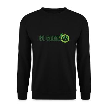 Go Green Protection de l’environnement Nature Planète Terre - Sweat-shirt Unisexe - noir - Devant - Alina (178cm) & Michal (187cm)