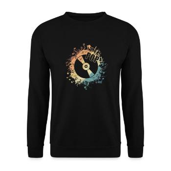 Pop Music Record Singers Stars - Unisex Sweatshirt - black - Front - Alina (178cm) & Michal (187cm)