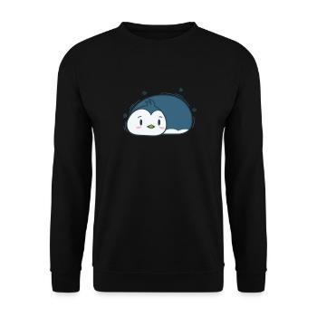 Un pingouin blottit un animal de l’Antarctique - Sweat-shirt Unisexe - noir - Devant - Alina (178cm) & Michal (187cm)