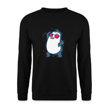 Penguin dancing Antarctica bird - Unisex Sweatshirt - black - Front - Alina (178cm) & Michal (187cm)