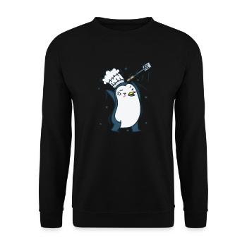 Penguin est un chef animal antarctique - Sweat-shirt Unisexe - noir - Devant - Alina (178cm) & Michal (187cm)