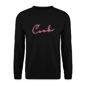 Cook Chef Hobby Food Kitchen - Unisex Sweatshirt - black - Front - Alina (178cm) & Michal (187cm)