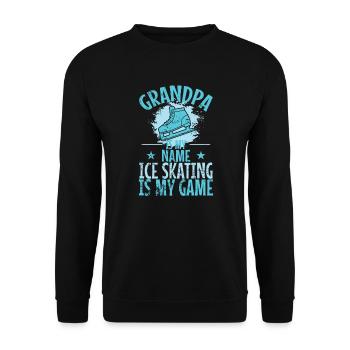 Grand-père est mon nom Le patinage sur glace est mon jeu - Sweat-shirt Unisexe - noir - Devant - Alina (178cm) & Michal (187cm)