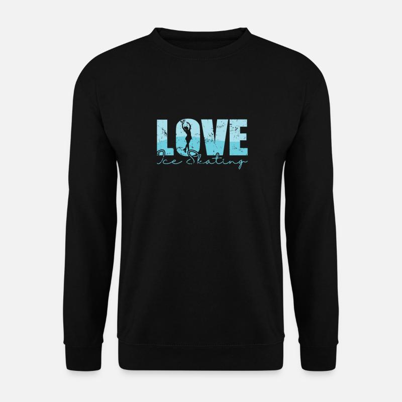 Love Ice Skating Schlittschuhlaufen Eisbahn - Unisex Sweatshirt - black