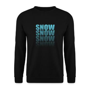 Snow ice winter season tobogganing - Unisex Sweatshirt - black - Front - Alina (178cm) & Michal (187cm)