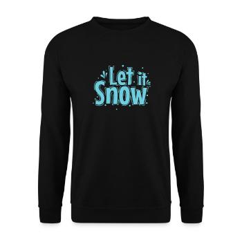 Let it Snow Winter Season Tobogganing - Unisex Sweatshirt - black - Front - Alina (178cm) & Michal (187cm)