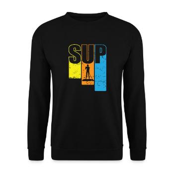 SUP Sports nautiques Stand up Paddle Sun - Sweat-shirt Unisexe - noir - Devant - Alina (178cm) & Michal (187cm)