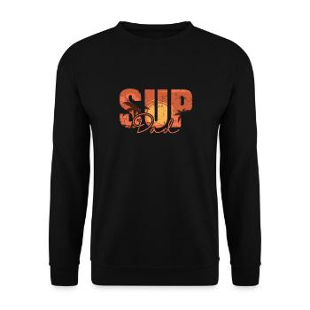 SUP Dad Stand up Paddle Balance halten - Unisex Pullover - Schwarz - Vorne - Alina (178cm) & Michal (187cm)