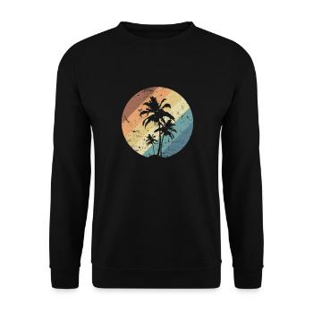 Palm Island Tree Holiday Beach - Sweat-shirt Unisexe - noir - Devant - Alina (178cm) & Michal (187cm)