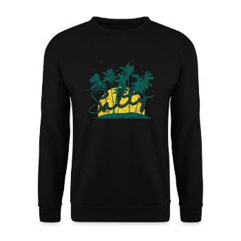 Salty Palm Tree Holiday Beach - Sweat-shirt Unisexe - noir - Devant - Alina (178cm) & Michal (187cm)