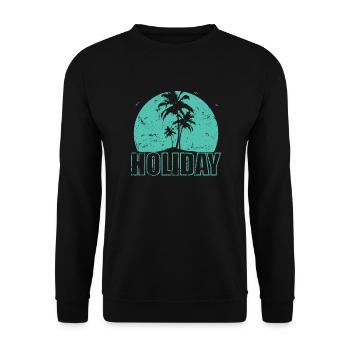 Vacances Palmiers et Plage Arbre Vacances - Sweat-shirt Unisexe - noir - Devant - Alina (178cm) & Michal (187cm)