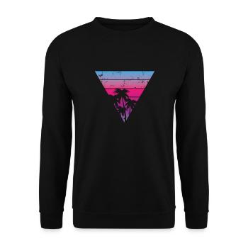 Palm Coconut Holidays Beach - Unisex Sweatshirt - black - Front - Alina (178cm) & Michal (187cm)
