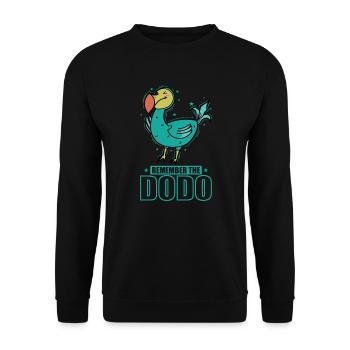 Remenber the Dodo Bird from Mauritius - Unisex Sweatshirt - black - Front - Alina (178cm) & Michal (187cm)