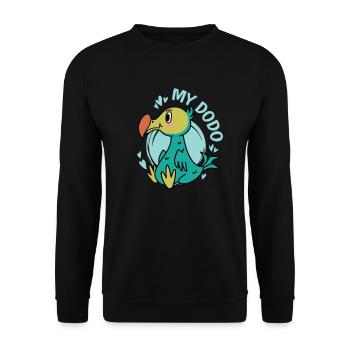 My Dodo Bird from Mauritius - Unisex Sweatshirt - black - Front - Alina (178cm) & Michal (187cm)