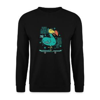 We can do it We can Dodo it Bird Mauritius - Unisex Sweatshirt - black - Front - Alina (178cm) & Michal (187cm)