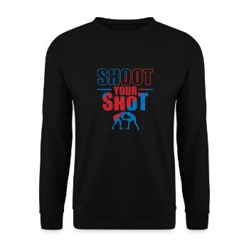 Shoot your Shot Wrestling Show Fight - Unisex Sweatshirt - black - Front - Alina (178cm) & Michal (187cm)