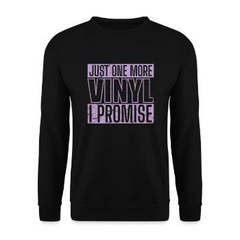 Just One More Vinyl I Promise Record - Unisex Sweatshirt - black - Front - Alina (178cm) & Michal (187cm)