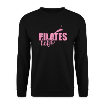 Les mots ne peuvent pas transmettre l’amour que j’ai pour le Pilates - Sweat-shirt Unisexe - noir - Devant - Alina (178cm) & Michal (187cm)