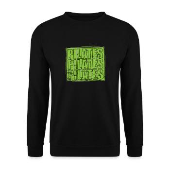 Pilates Sport Powerhouse Fitness - Unisex Pullover - Schwarz - Vorne - Alina (178cm) & Michal (187cm)