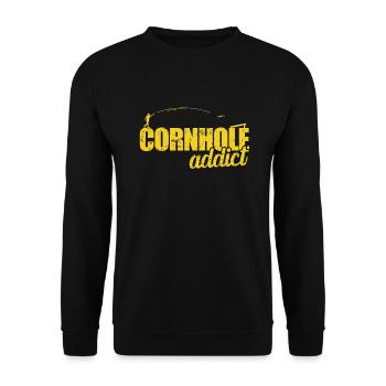 Cornhole addict game leisure hobby - Unisex Sweatshirt - black - Front - Alina (178cm) & Michal (187cm)