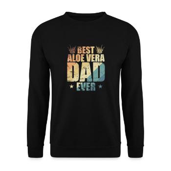 Best Aloe Vera Dad ever Heilpflanze Haut - Unisex Pullover - Schwarz - Vorne - Alina (178cm) & Michal (187cm)