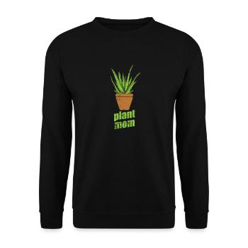 Plant Mom Aloe Vera Cream Cosmetics Natural - Unisex Sweatshirt - black - Front - Alina (178cm) & Michal (187cm)