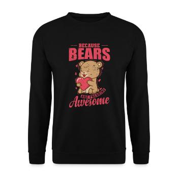 Parce que les ours sont effrayants Animal de forêt génial - Sweat-shirt Unisexe - noir - Devant - Alina (178cm) & Michal (187cm)