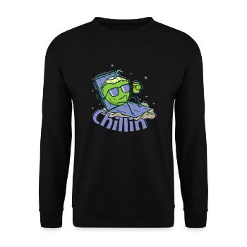 Chillin coconut on the beach exotic - Unisex Sweatshirt - black - Front - Alina (178cm) & Michal (187cm)