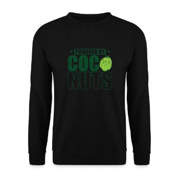 Propulsé par Coconuts Palm Exotic Fruit - Sweat-shirt Unisexe - noir - Devant - Alina (178cm) & Michal (187cm)