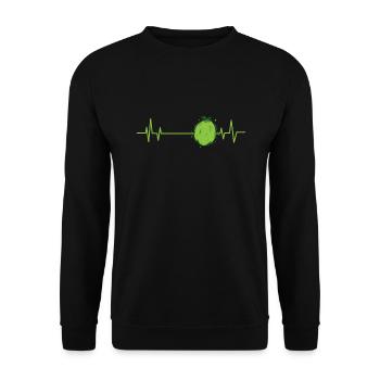 Heartbeat pour la ligne heartbeat noix de - Sweat-shirt Unisexe - noir - Devant - Alina (178cm) & Michal (187cm)
