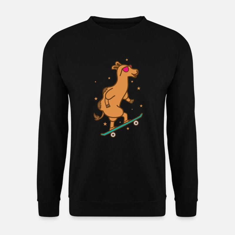 Camel on the skateboard dromedary - Unisex Sweatshirt - black