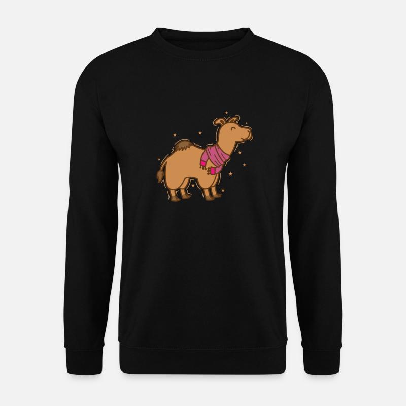 Camel Dromedary with Scarf Dromedary - Unisex Sweatshirt - black