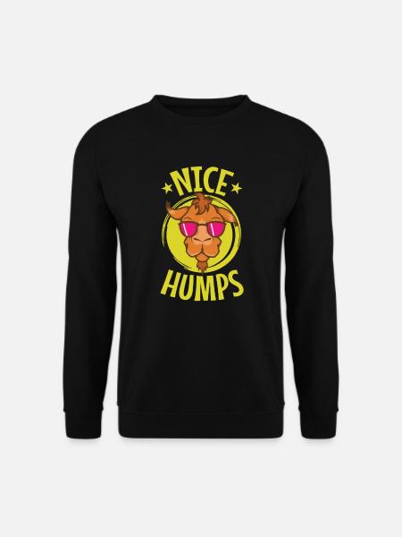 nice humps cool camel dromedary - Unisex Sweatshirt - black