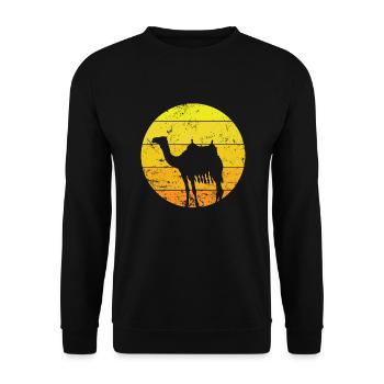 Camel désert dromadaire bosse animal - Sweat-shirt Unisexe - noir - Devant - Alina (178cm) & Michal (187cm)