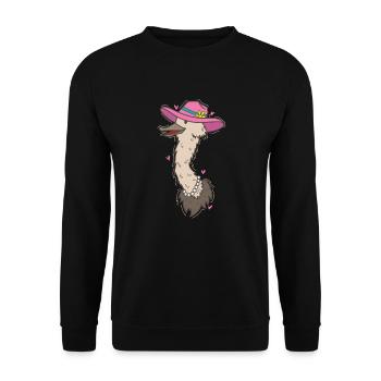 Oiseau d’autruche en Afrique - Sweat-shirt Unisexe - noir - Devant - Alina (178cm) & Michal (187cm)