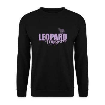 Léopard chuchoteur gros chat prédateur - Sweat-shirt Unisexe - noir - Devant - Alina (178cm) & Michal (187cm)