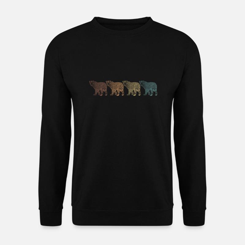 Leopard Raubkatze Raubtier Afrika - Unisex Pullover - Schwarz