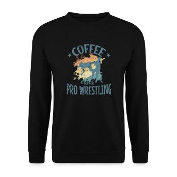 Coffee and Pro Wrestling Show Fight - Sweat-shirt Unisexe - noir - Devant - Alina (178cm) & Michal (187cm)