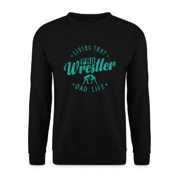 Vivre ce Pro Wrestler Dad Life Show Fight - Sweat-shirt Unisexe - noir - Devant - Alina (178cm) & Michal (187cm)