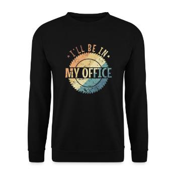 I'll be on my Office in the Forrest - Unisex Sweatshirt - black - Front - Alina (178cm) & Michal (187cm)