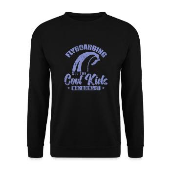 Flyboarding All the Cool Kids are doing it - Unisex Pullover - Schwarz - Vorne - Alina (178cm) & Michal (187cm)