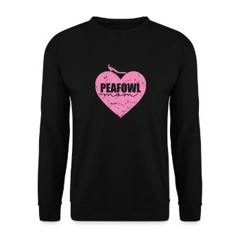 Peafowl Mom Bird Plumage Pheasant - Unisex Sweatshirt - black - Front - Alina (178cm) & Michal (187cm)
