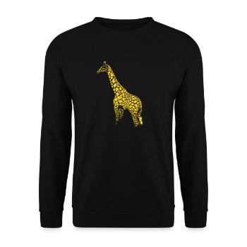 Giraffe Safari Afrika Zoo - Unisex Pullover - Schwarz - Vorne - Alina (178cm) & Michal (187cm)