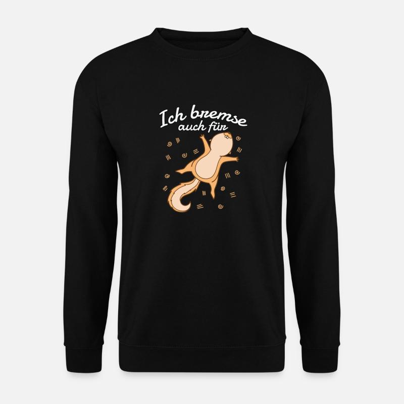 Ich bremse auch für Tiere Eichhörnchen - Unisex Pullover - Schwarz