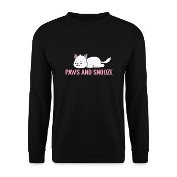 Paws and snooze pajamas pajamas - Unisex Sweatshirt - black - Front - Alina (178cm) & Michal (187cm)