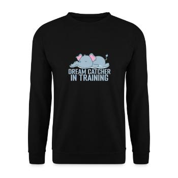 Capteur de rêves en pyjama d’entraînement - Sweat-shirt Unisexe - noir - Devant - Alina (178cm) & Michal (187cm)