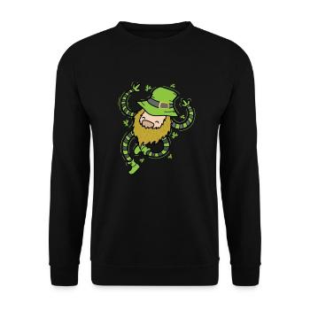 Nain irlandais de la Saint-Patrick - Sweat-shirt Unisexe - noir - Devant - Alina (178cm) & Michal (187cm)