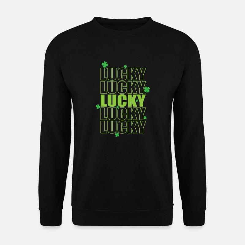 Lucky St. Patrick's Day custom - Unisex Sweatshirt - black