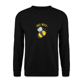 Bee Nice Tiere Natur Imker - Unisex Pullover - Schwarz - Vorne - Alina (178cm) & Michal (187cm)
